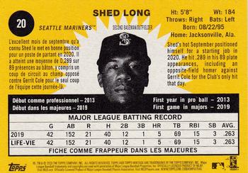2020 Topps Heritage - French #20 Shed Long Back