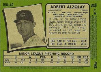 2020 Topps Heritage - Real One Autographs #ROA-AA Adbert Alzolay Back
