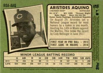 2020 Topps Heritage - Real One Autographs #ROA-AAQ Aristides Aquino Back