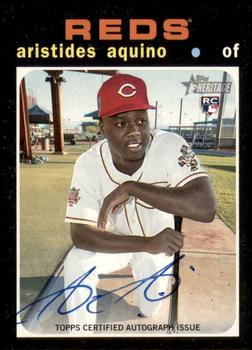 2020 Topps Heritage - Real One Autographs #ROA-AAQ Aristides Aquino Front