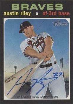 2020 Topps Heritage - Real One Autographs #ROA-AR Austin Riley Front