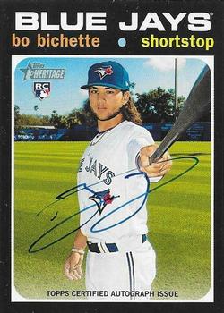 2020 Topps Heritage - Real One Autographs #ROA-BB Bo Bichette Front