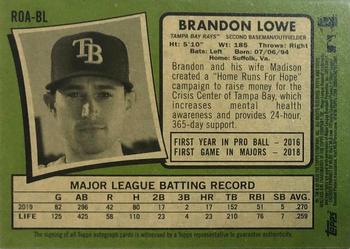 2020 Topps Heritage - Real One Autographs #ROA-BL Brandon Lowe Back