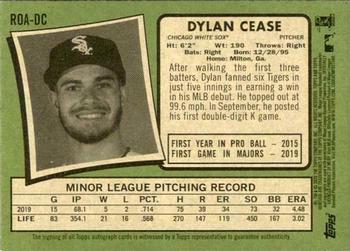 2020 Topps Heritage - Real One Autographs #ROA-DC Dylan Cease Back
