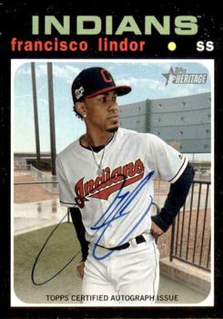 2020 Topps Heritage - Real One Autographs #ROA-FLI Francisco Lindor Front