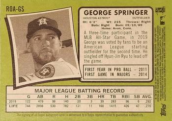 2020 Topps Heritage - Real One Autographs #ROA-GS George Springer Back