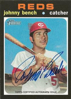 2020 Topps Heritage - Real One Autographs #ROA-JB Johnny Bench Front