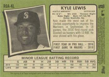 2020 Topps Heritage - Real One Autographs #ROA-KL Kyle Lewis Back