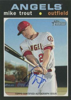 2020 Topps Heritage - Real One Autographs #ROA-MT Mike Trout Front