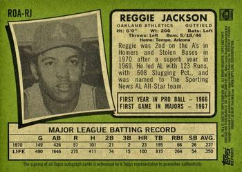 2020 Topps Heritage - Real One Autographs #ROA-RJ Reggie Jackson Back