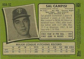 2020 Topps Heritage - Real One Autographs #ROA-SC Sal Campisi Back