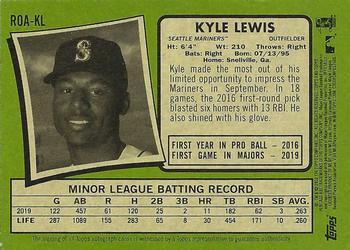 2020 Topps Heritage - Real One Autographs Special Edition Red Ink #ROA-KL Kyle Lewis Back