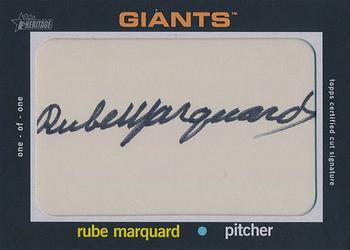 2020 Topps Heritage - 1971 Baseball Cut Signatures #71BCS-RM Rube Marquard Front