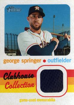 2020 Topps Heritage - Clubhouse Collection Relics #CCR-GS George Springer Front