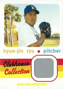 2020 Topps Heritage - Clubhouse Collection Relics #CCR-HR Hyun-Jin Ryu Front