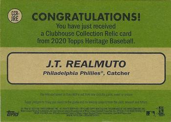 2020 Topps Heritage - Clubhouse Collection Relics #CCR-JREa J.T. Realmuto Back