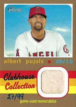 2020 Topps Heritage - Clubhouse Collection Relics Gold #CCR-AP Albert Pujols Front