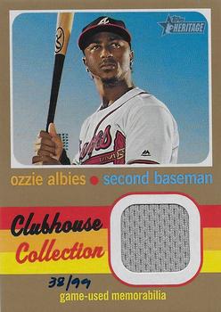 2020 Topps Heritage - Clubhouse Collection Relics Gold #CCR-OA Ozzie Albies Front