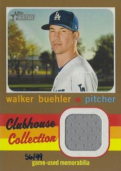 2020 Topps Heritage - Clubhouse Collection Relics Gold #CCR-WB Walker Buehler Front