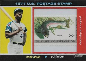 2020 Topps Heritage - 1971 U.S. Postage Stamp Relics #71US-HA Hank Aaron Front