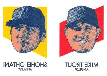 2020 Topps Heritage - 1971 Topps Baseball Tattoos #3 Shohei Ohtani / Mike Trout Front