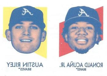 2020 Topps Heritage - 1971 Topps Baseball Tattoos #9 Austin Riley / Ronald Acuna Jr. Front