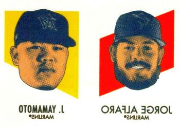 2020 Topps Heritage - 1971 Topps Baseball Tattoos #21 Jordan Yamamoto / Jorge Alfaro Front