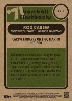 2020 Topps Heritage - Baseball Flashbacks '71 #BF-5 Carew Embarks on Epic Tear to Hit .300 Back
