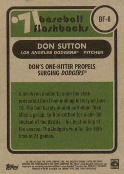 2020 Topps Heritage - Baseball Flashbacks '71 #BF-8 Don's One-Hitter Propels Surging Dodgers Back