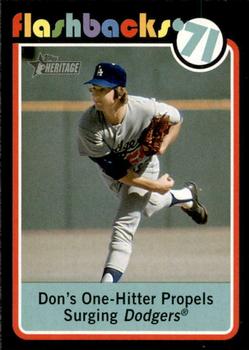 2020 Topps Heritage - Baseball Flashbacks '71 #BF-8 Don's One-Hitter Propels Surging Dodgers Front