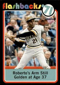 2020 Topps Heritage - Baseball Flashbacks '71 #BF-11 Roberto's Arm Still Golden at Age 37 Front