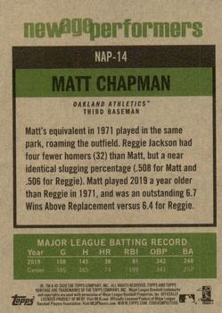 2020 Topps Heritage - New Age Performers #NAP-14 Matt Chapman Back
