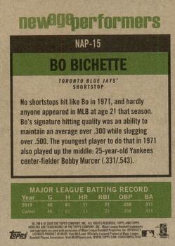 2020 Topps Heritage - New Age Performers #NAP-15 Bo Bichette Back