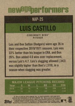 2020 Topps Heritage - New Age Performers #NAP-25 Luis Castillo Back