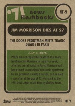 2020 Topps Heritage - News Flashbacks '71 #NF-9 The Doors Frontman Meets Tragic Demise in Paris Back