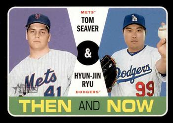 2020 Topps Heritage - Then and Now #TN-3 Tom Seaver / Hyun-Jin Ryu Front
