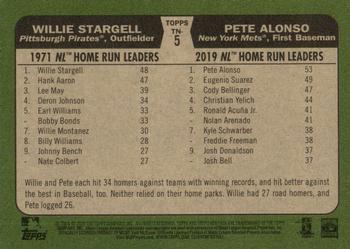 2020 Topps Heritage - Then and Now #TN-5 Willie Stargell / Pete Alonso Back