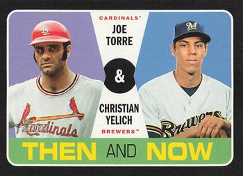 2020 Topps Heritage - Then and Now #TN-9 Joe Torre / Christian Yelich Front