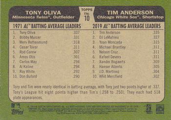 2020 Topps Heritage - Then and Now #TN-10 Tony Oliva / Tim Anderson Back