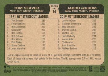 2020 Topps Heritage - Then and Now #TN-14 Tom Seaver / Jacob deGrom Back