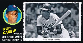 2020 Topps Heritage - 1971 Topps One of the Game's Greatest Moments Box Toppers #16 Rod Carew Front
