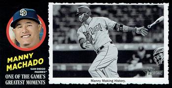2020 Topps Heritage - 1971 Topps One of the Game's Greatest Moments Box Toppers #46 Manny Machado Front