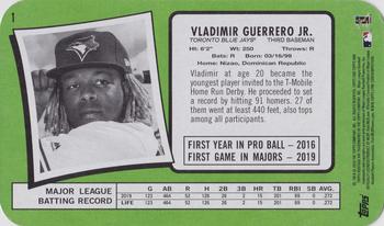 2020 Topps Heritage - 1971 Topps Super Baseball Box Toppers #1 Vladimir Guerrero Jr. Back