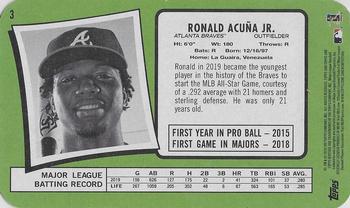 2020 Topps Heritage - 1971 Topps Super Baseball Box Toppers #3 Ronald Acuña Jr. Back