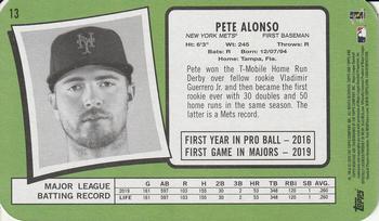 2020 Topps Heritage - 1971 Topps Super Baseball Box Toppers #13 Pete Alonso Back