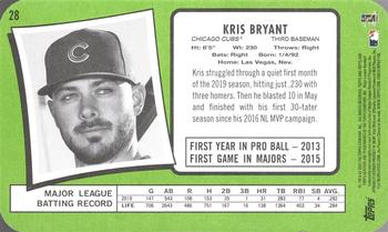 2020 Topps Heritage - 1971 Topps Super Baseball Box Toppers #28 Kris Bryant Back