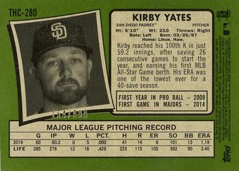 2020 Topps Heritage - Chrome Exclusives #THC-280 Kirby Yates Back