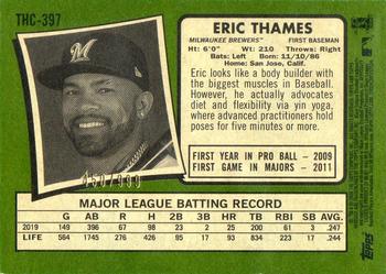 2020 Topps Heritage - Chrome Exclusives #THC-397 Eric Thames Back