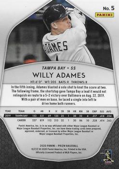 2020 Panini Prizm #5 Willy Adames Back