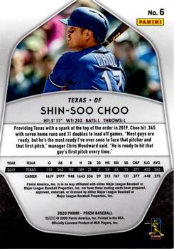 2020 Panini Prizm #6 Shin-Soo Choo Back